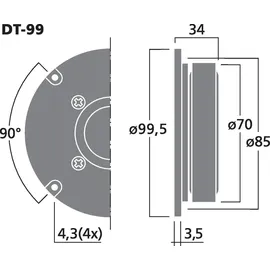 Monacor DT-99 HiFi-Dome-Tweeter