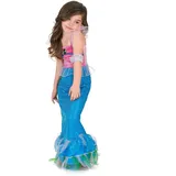 DEGUISE TOI Meerjungfrau Kostüm für Mädchen blau-rosa - Blau - 134/140 (10-12 Jahre)