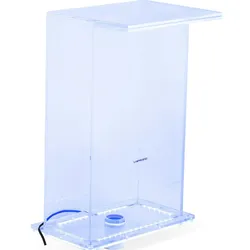 Uniprodo Schwalldusche - 51 cm hoch - LED-Beleuchtung - Blau