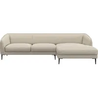 Ecksofa FLEXLUX "Belle Designsofa, L-Form, B/T 288/149 cm", weiß (sanftes weiß), B:288cm H:74cm T:149cm, 100% Polyester, Sofas, Ecksofa, Skandinavisches Design, In hochwertiger Verarbeitung
