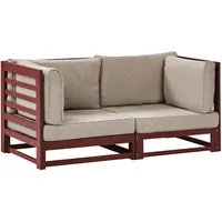 Beliani TRANI Gartensofa 2-Sitzer braun