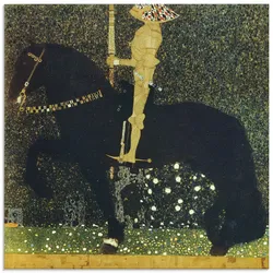 Artland Glasbild »Das Leben ein Kampf der goldene Ritter«, Sport, (1 St.), in verschiedenen Größen Artland Farbe Bild(er): grün