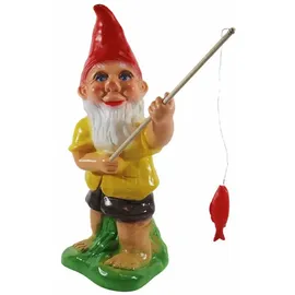 RAKSO Gartenzwerg Deko Figur Angler Höhe 35 cm