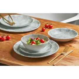 VAN WELL Korfu Speiseteller 28 cm grau 6er Set