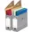 Archivschachtel tric 100552039 9 5x26 5X34cm Pappe grau-weiß