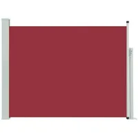 vidaXL Seitenmarkise 140 x 500 cm Rot Polyester