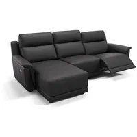Sofanella Ecksofa Leder MALITO, Eckcouch, Ecksofa, Sitzecke, Polsterecke, Leder Sofas, Ledersofa schwarz