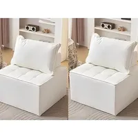 Random Modular Sectional Sofa 65*65*81cm Small Sofa Couch Sofa Sleeper Deep Seat Sofa with Adjustable Backrest,Small Couch for Small Spaces,Living Room,Bedroom,Apartment,White Office Couch
