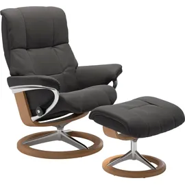 Stressless Relaxsessel "Mayfair", grau (rock paloma), B:79cm H:102cm T:73cm, Leder BATICK: BATICK ist ein leicht korrigiertes, durchgefärbtes und genarbtes Möbelleder, bei dem die meisten Unebenheiten und Spuren in der Regel entfernt wurden.