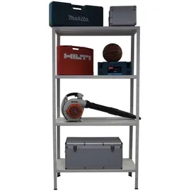 SCHULTE Regalwelt Steckregal mit 4 Fachböden, 65 kg Tragkraft, 190x100x40 cm (HxBxT), weiß,