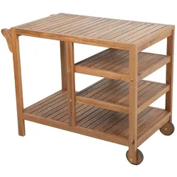 Servierwagen Teewagen Wagen Holztisch Tisch Beistelltisch Akazie