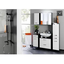 Held Bologna Midischrank 30 x 130 x 35 cm Grau/Weiß