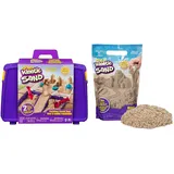 Kinetic Sand 6037447 - Sandspiel Koffer mit 907 g Sand 6053516-907 g Beutel braun