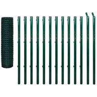 vidaXL Eurozaun Stahl 25 x 1,7 m Grün
