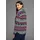 POLARINO Fleecepullover in Fuchsia-navy | Gr.: 44/46,