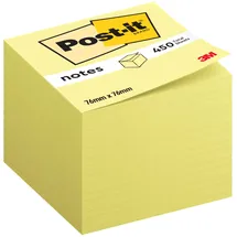 Post-it Notes Würfel, Gelb, 450 Blatt, 76 mm x 76 mm - Selbstklebende Notizzettel zum Notieren, für To-Do-Listen und als Erinnerung