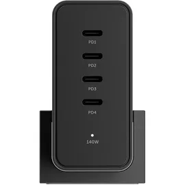 Native Union 140W Type-C PD GaN Fast Desktop Charger (140 W), USB Ladegerät, Schwarz