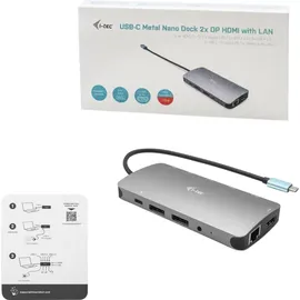 iTEC i-tec USB-C Metal Nano 3x Display Docking Station mit 100W PD