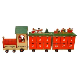 Hti-Living Adventskalender Weihnachtszug Rot