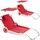 CASARIA Sonnenliege 2er Set 5-fach verstellbar 200 x 65 x 30 cm Rot