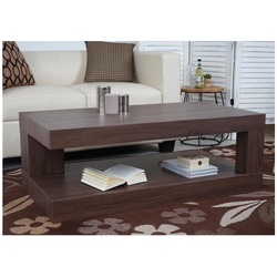 Couchtisch MCW-A32, Wohnzimmertisch, 3D-Struktur, 40x110x60cm ~ braune Eicheoptik