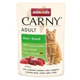 animonda Carny Nassfutter Katze Adult Rind und Strauß 48x85 g
