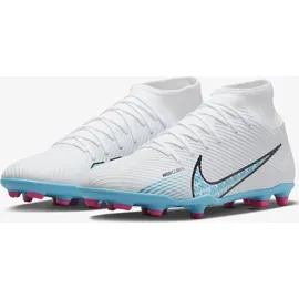 Nike Mercurial Superfly 9 Club FG/MG Herren Weiß/baltischblau-rosa Explosion 44,5