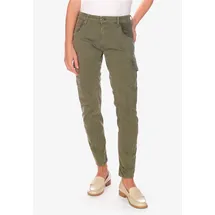LE TEMPS DES CERISES Rivera, Damen, Gr. 27, US-Größen, grün Khaki 97% Baumwolle, 3% Elasthan, Hosen Cargohose, in klassischem Design