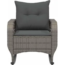 vidaXL Garten-Schaukelstuhl mit Kissen 57,4 x 75 x 75 cm grau 1 St.