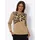 Sieh an! Langarm-Shirt in camel-schwarz | Gr.: 42