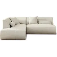best mobilier Onyx – modulares 5-Sitzer Ecksofa links, – aus Stoff Beige