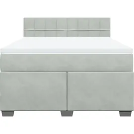 vidaXL Boxspringbett 160 x 200 cm Hellgrau