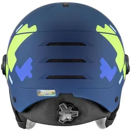 Uvex Rocket jr Visor blue puzzle matt 51-55