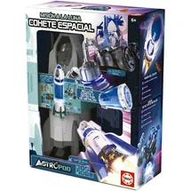 Educa 41350 Astropod Raumrakete, Bauen & Spielen, Rakete mit Rauch und Mondfahrzeug mit echtem Metalldetektor, Licht und Ton, 2 Mondmissionen in diesem Paket, ab 6 Jahren