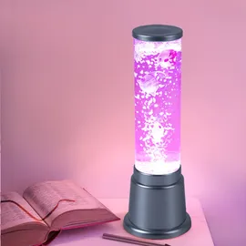 just light. Wassersäule Tischleuchte LED RGB Farbwechsler Deko-Fische Wohnzimmerleuchte