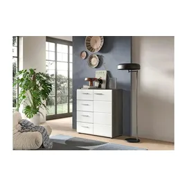 VCM Salsa 75 x 85 x 37 cm Weiß/Rauchsilber
