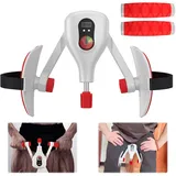Oberschenkeltrainer, 5 bis 35KG Beckenboden Trainer, Multifunktion Beintrainer mit Intelligenter Zähl, Zuhause Beckenbodentrainer für Frau und Männer, Hüfttraining (Weiß Rot)