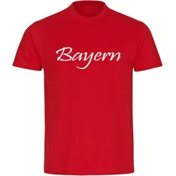 multifanshop Herren T-Shirt - Bayern - Schriftzug - Druck weiß - Männer