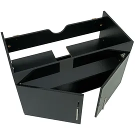 Mendler Waschbeckenunterschrank HWC-D16, Waschtischunterschrank Waschtisch Unterschrank Badmöbel, FSC® hochglanz 90cm ~ schwarz