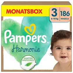 Pampers® Windeln HarmonieTM Größe Gr.3 (6-10 kg) für Babys und Kleinkinder (4-18 Monate), 186 St.