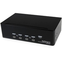 Startech StarTech.com 4 Port Dual DVI USB KVM Switch/ Umschalter mit Audio und USB 2.0 Hub