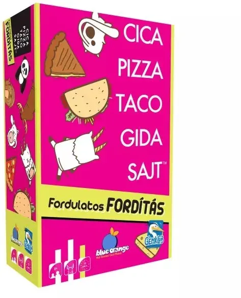 Katze, Pizza, Taco, Käse - Gesellschaftsspiel auf Ungarisch