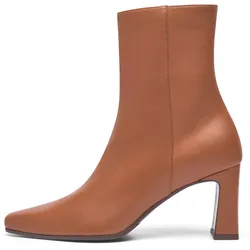 Schlupfboots HENRY STEVENS "Madison ZB70 Businessschuh", Damen, Gr. 42, braun, Leder, klassisch, Schuhe, Damen Stiefelette mit Absatz handgefertigt, Lederschuhe