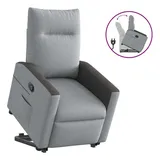 vidaXL Relaxsessel mit Aufstehhilfe Hellgrau Stoff