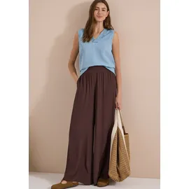 Cecil Stoffhose CECIL, Damen, Gr. XL Länge 32, braun cacao, Stoff, 100% Viskose, unifarben, Loose Fit, lang, Hosen Stoffhose, mit Elastikbund