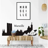 wall-art Wandtattoo »XXL Stadt Skyline Marseille 120cm«, (1 St.), selbstklebend, entfernbar, schwarz