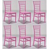 Casa Padrino Esszimmerstuhl Designer Acryl Stuhl Set Rosa 40 x 46 x H. 92,5 cm - Esszimmerstühle - Acryl Esszimmer Möbel