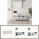 Vidaxl - Schuhregal Hochglanz-Weiß 102x36x60 cm Holzwerkstoff - Schuhschrank - Schuhregal - Holzwerkstoffmöbel - Garderobe - Aufbewahrungsbox
