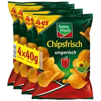 funny-frisch Chipsfrisch ungarisch, Chips 4 x 40,0 g