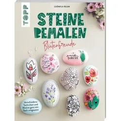 Steine bemalen - Blütenfreude